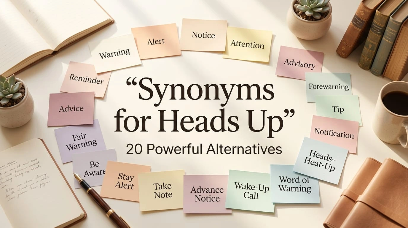 Heads up vs warning vs alert comparison showing the differences between these three common English expressions.