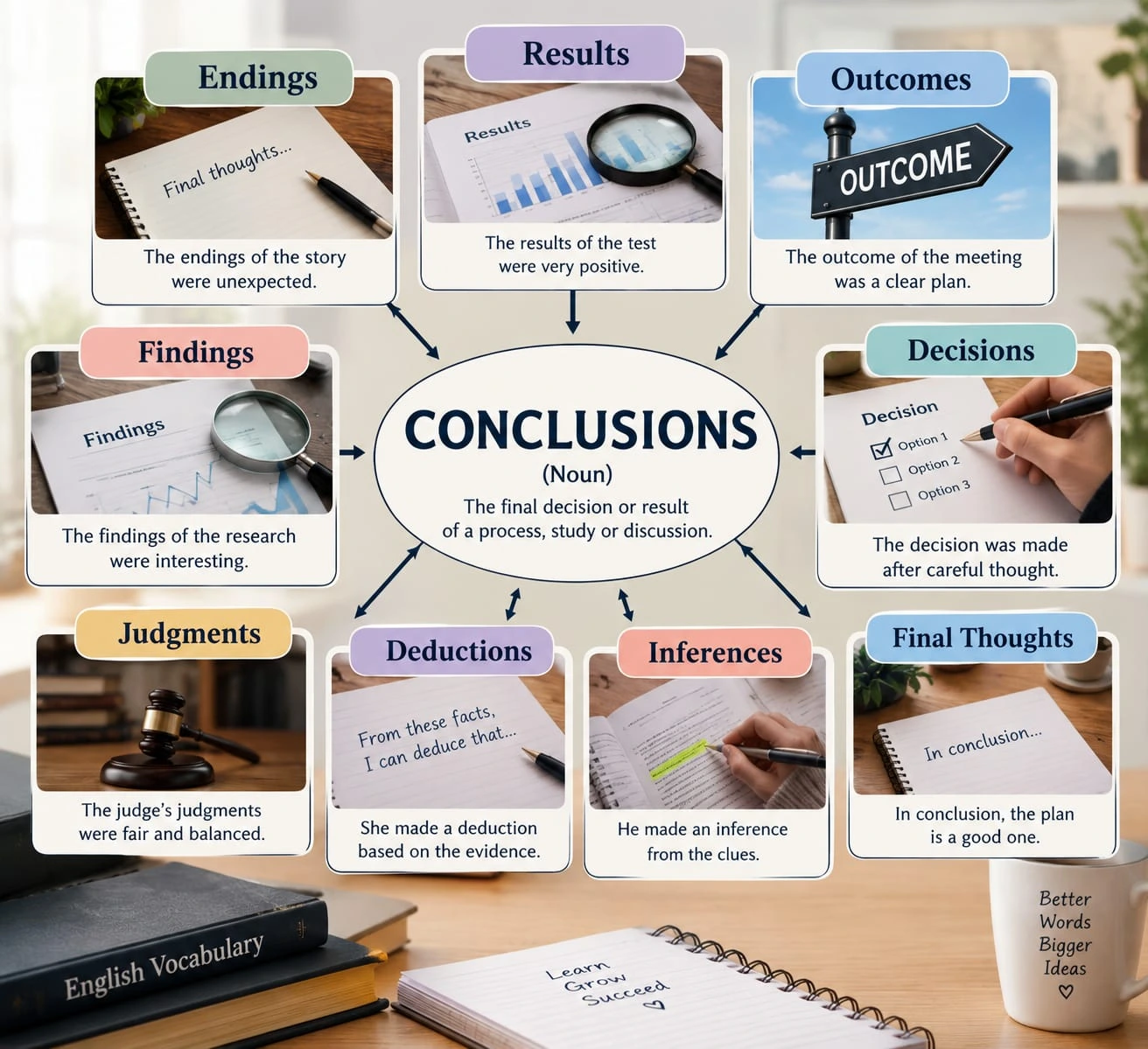 synonyms for conclusions