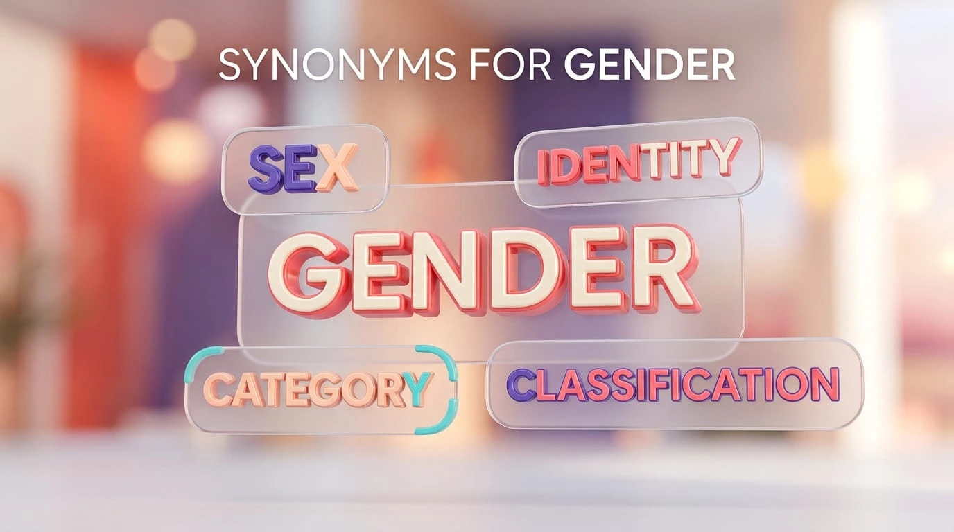 Synonyms for gender with 25 related terms, alternatives, and meanings.