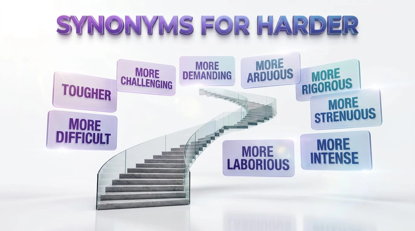 Synonyms for harder with 25 useful alternative words