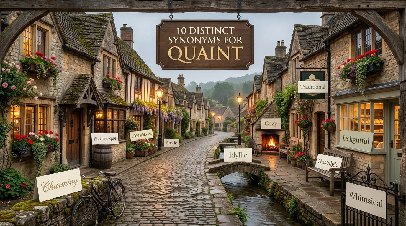 23 synonyms for quaint with meanings and examples Alt text: 23 synonyms for quaint with meanings and examples